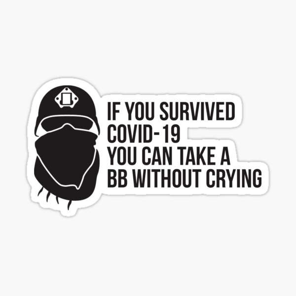 Vista previa del artículo con la obra «Disparo de BB de Airsoft COVID-19», diseñado y vendido por DjaysCreations.