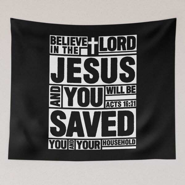 Item preview, Acts 16:31 Believe in the Lord Jesus designed and sold by plushism.