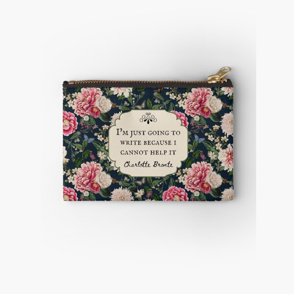 Item preview, I'm Just Going to Write, Charlotte Bronte, Book Quote, Reading Quote, Vintage Flowers, Bookish Gift designed and sold by CultandObscure.