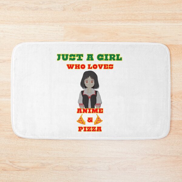 Item preview, JUST A GIRL WHO LOVES ANIME AND PIZZA designed and sold by Innovational.