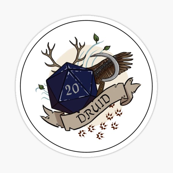Item preview, Druid Sticker: Moon designed and sold by Aidan HJ.