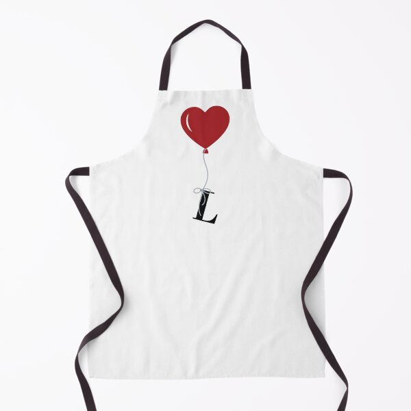 Item preview, Red Heart Balloon with black letter L Valentine's day Monogram designed and sold by KateBilous.