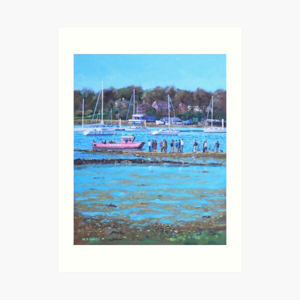 Pink Ferry on the River Hamble Art Print