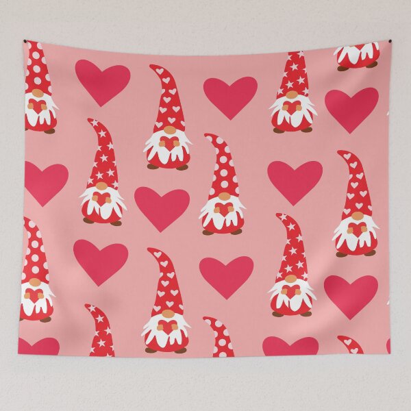 Item preview, Red Valentine Gnomes holding hearts pattern  designed and sold by Yasminepatterns .