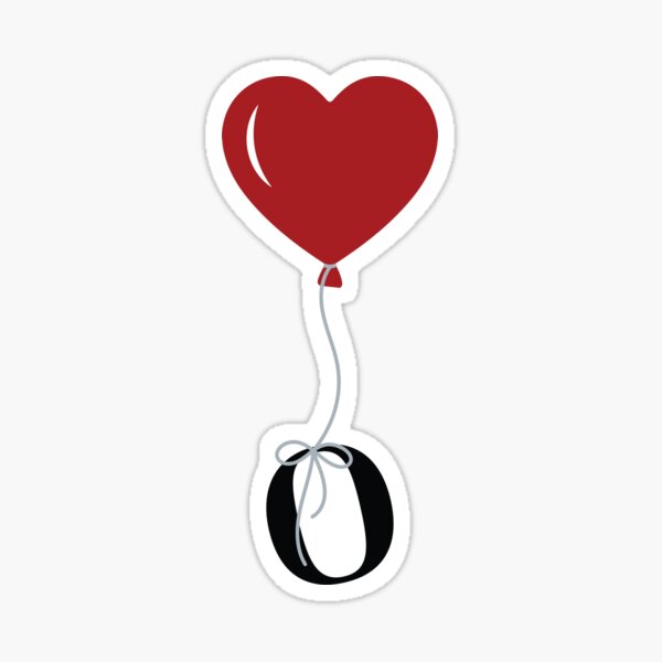 Red Heart Balloon with black letter R Valentine's day Monogram Red Heart Balloon with black letter R Valentine's day Monogram
