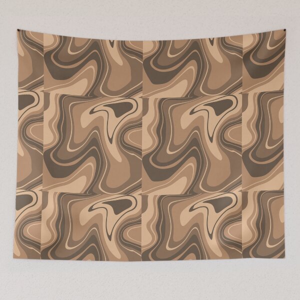 Item preview, Abstract Swirl Coffee Wave Pattern ( Light ) designed and sold by hannahvira.