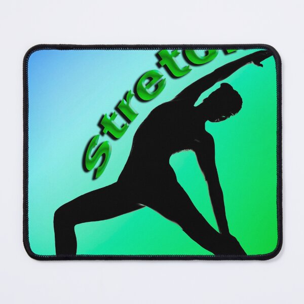 Item preview, Yoga Poses - Green and Blue Background Stretch designed and sold by SadSacDesigns.