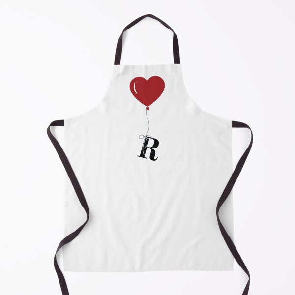 Item preview, Red Heart Balloon with black letter R Valentine's day Monogram designed and sold by KateBilous.