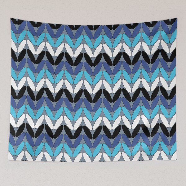 Item preview, Knitting Blue, White and Black designed and sold by Pavnud.