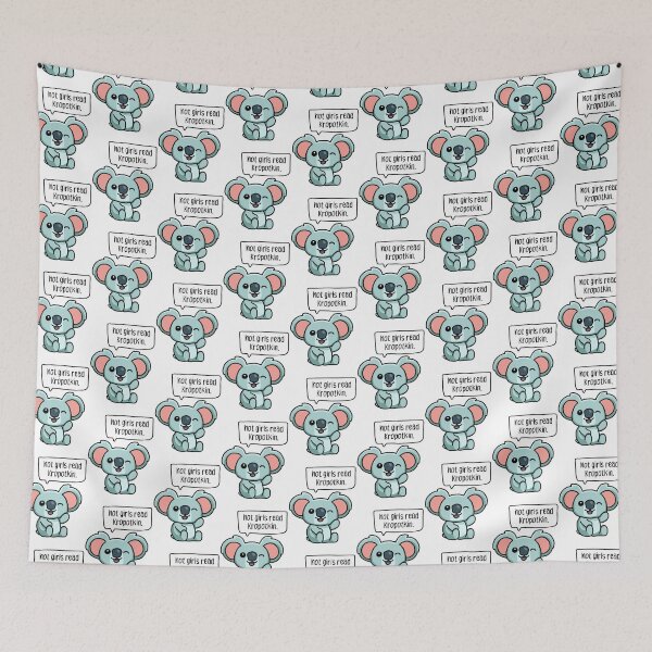 Item preview, hot girls read Kropotkin. anarchist koala. designed and sold by cute anarchist animals.