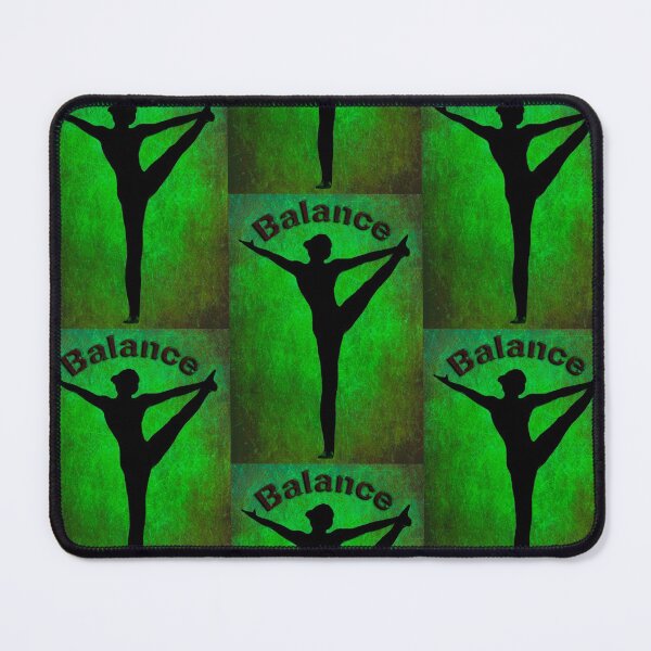 Item preview, Yoga Poses - Dark Green Background Balance designed and sold by SadSacDesigns.