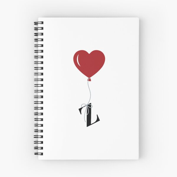 Item preview, Red Heart Balloon with black letter Z Valentine's day Monogram designed and sold by KateBilous.