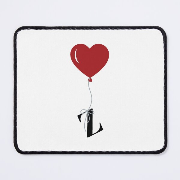 Item preview, Red Heart Balloon with black letter Z Valentine's day Monogram designed and sold by KateBilous.