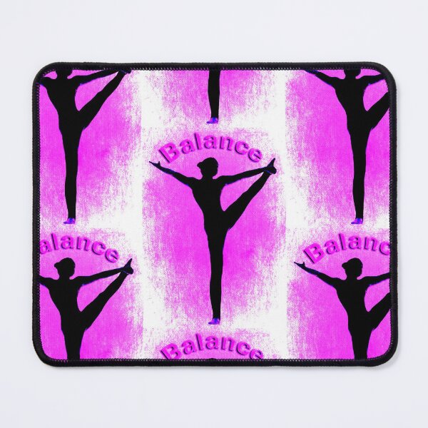 Item preview, Yoga Poses - Pink Mottled Background Balance designed and sold by SadSacDesigns.