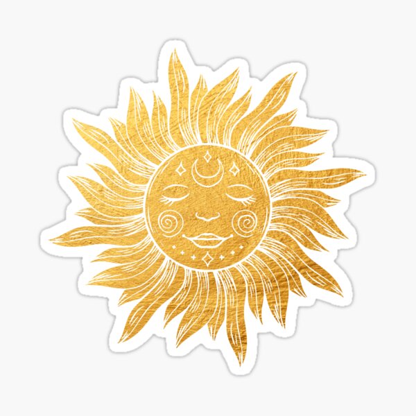 Artikel-Vorschau von Sonnengesicht mit Strahlen, esoterisch, mystisch, designt und verkauft von rattob.