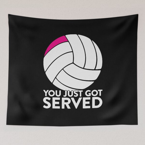 Item preview, Te acaban de servir voleibol rosa blanco designed and sold by FalkDania.
