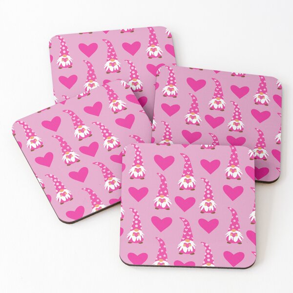 Item preview,  Pink  valentine  gnomes  holding hearts pattern  designed and sold by Yasminepatterns .