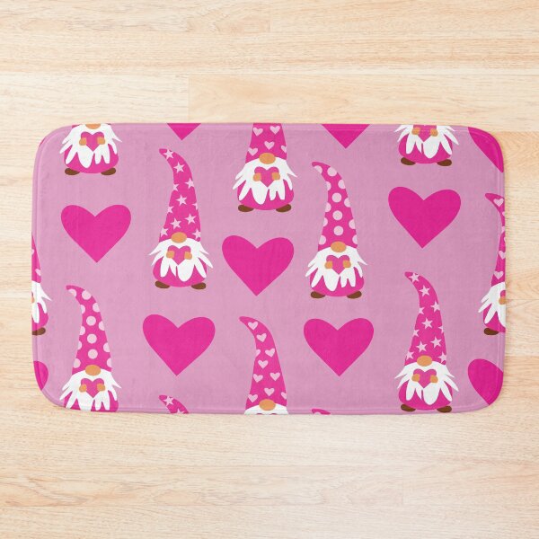 Item preview,  Pink  valentine  gnomes  holding hearts pattern  designed and sold by Yasminepatterns .