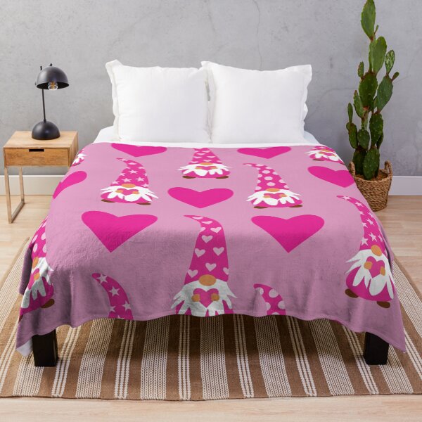 Item preview, Pink valentine gnomes holding hearts pattern designed and sold by Yasminepatterns .