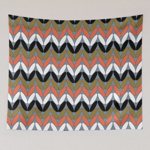 Item preview, Knitting Orange,  Brown, White and Black designed and sold by Pavnud.