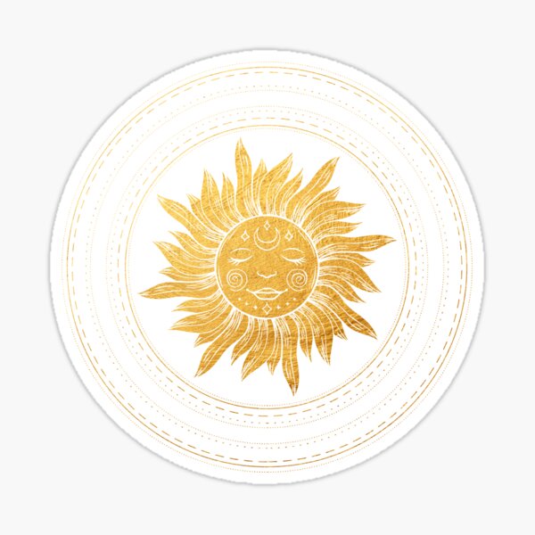 Artikel-Vorschau von Sonnengesicht mit goldenen Strahlen, Esoterik, Mystik, designt und verkauft von rattob.