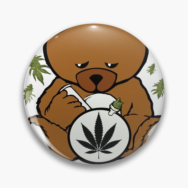 Item preview, Smoking Bear Bong Stoned Label Design designed and sold by DabGraphic.