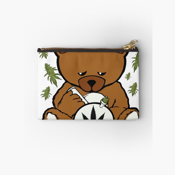 Item preview, Smoking Bear Bong Stoned Label Design designed and sold by DabGraphic.