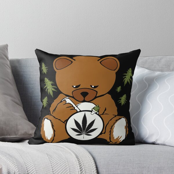 Item preview, Smoking Bear Bong Stoned Label Design designed and sold by DabGraphic.