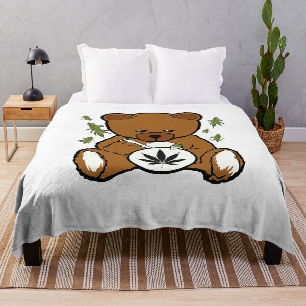 Item preview, Smoking Bear Bong Stoned Label Design designed and sold by DabGraphic.