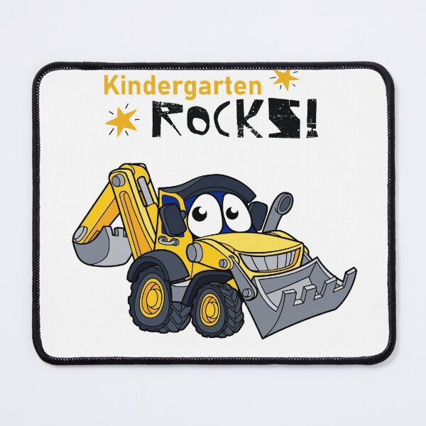 Item preview, Kindergarten rocks, cartoon digger,1st day of kindergarten, school starter, colorful kids tee designed and sold by allycat57.