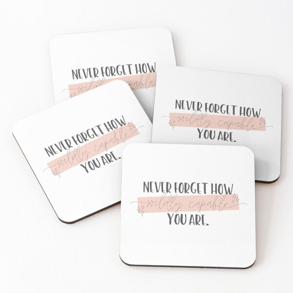 Item preview, Never forget how wildly capable you are, feminine quote designed and sold by TheWildePeach.