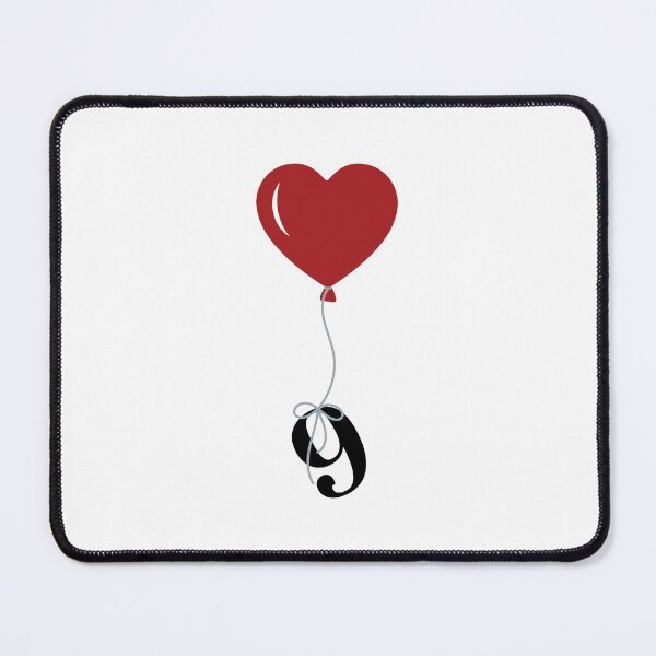 Item preview, Red Heart Balloon with black number 9 Ninth Valentine's day Numeric Nine designed and sold by KateBilous.
