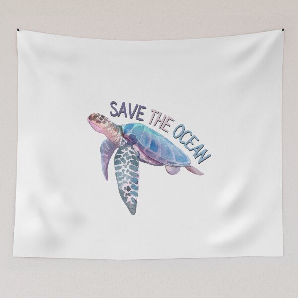 Item preview, Save the Ocean Watercolor Turtle designed and sold by Oceanarium.