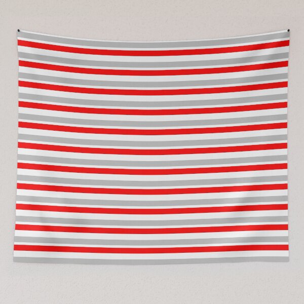 Item preview, Silver White and Red Striped designed and sold by PharrisArt.