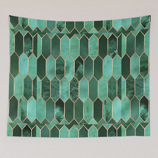 Item preview, Emerald green pattern designed and sold by Layla Art.