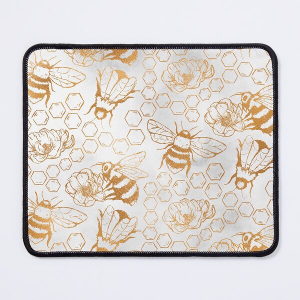 Item preview, Gold Bees and Flowers designed and sold by CraftyBee.