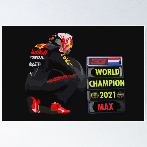 Aperçu de l'œuvre Max Verstappen Champion du Monde '21 créée et vendue par Speedbirddesign.