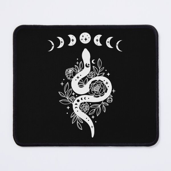 Item preview, Celestial Snake, Mystical Lunar Snake, Celestial Mystical Floral Moon Snake designed and sold by Airmilly Store.