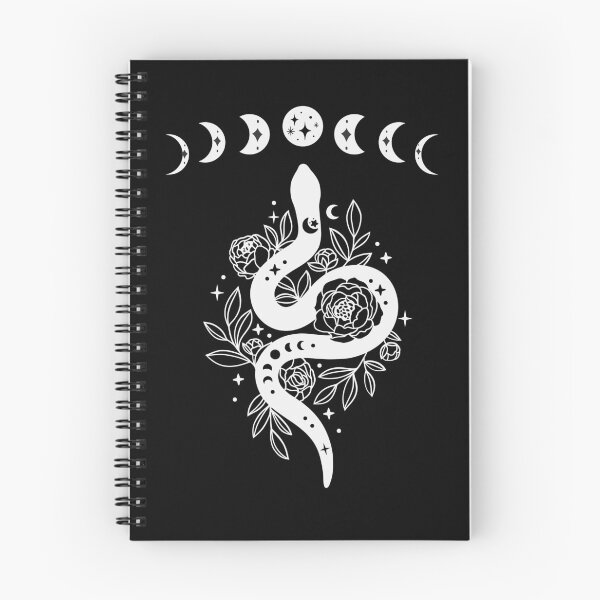 Item preview, Celestial Snake, Mystical Lunar Snake, Celestial Mystical Floral Moon Snake designed and sold by Airmilly Store.