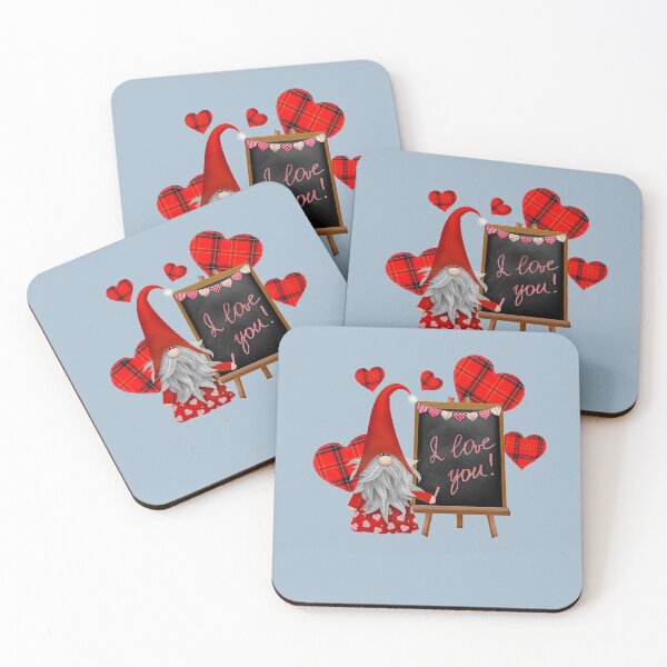 Item preview, Happy Valentine's Day Gnome Plaid - Cute Heart Gifts - I Love You designed and sold by DiensDesign.