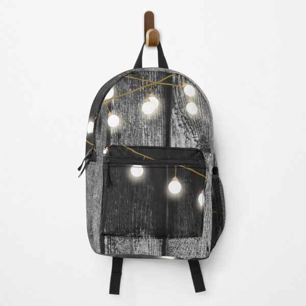 Item preview, Rustic Barn Black Wood Gold String Lights designed and sold by idovedesign.