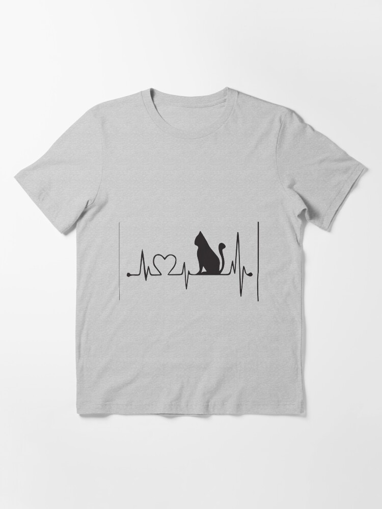 Cat heartbeat shirt hotsell