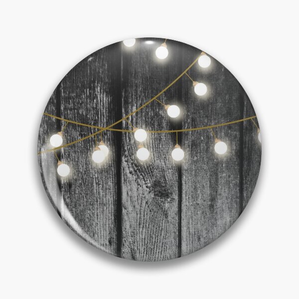 Item preview, Rustic Barn Black Wood Gold String Lights designed and sold by idovedesign.