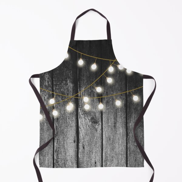 Item preview, Rustic Barn Black Wood Gold String Lights designed and sold by idovedesign.