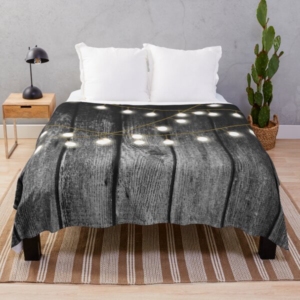 Item preview, Rustic Barn Black Wood Gold String Lights designed and sold by idovedesign.