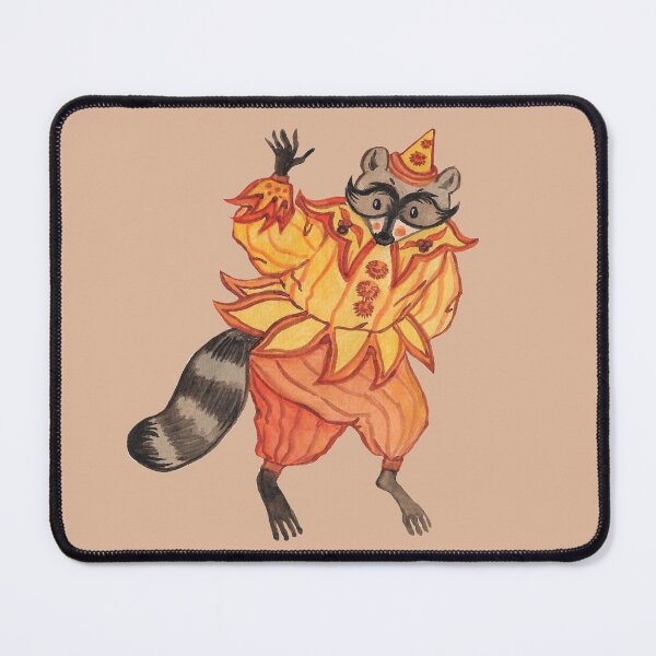 Item preview, vintage clown racoon autumn themed designed and sold by captainringtail.