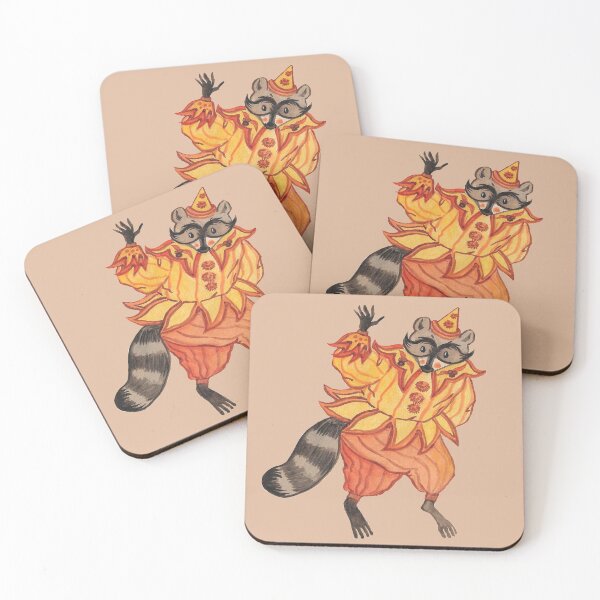 Item preview, vintage clown racoon autumn themed designed and sold by captainringtail.