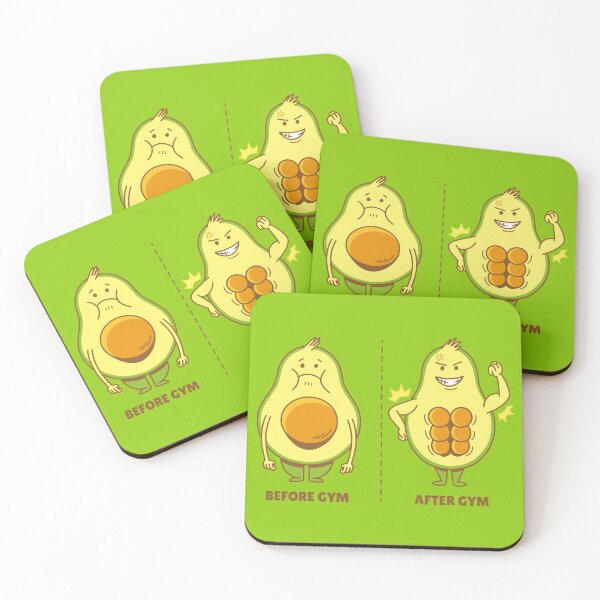 Item preview, Avocado Gym 6 Pack designed and sold by machmigo.