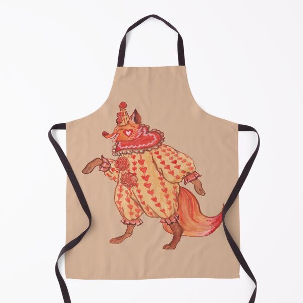 Item preview, vintage fox clown valentine themed designed and sold by CaptainRingtail.