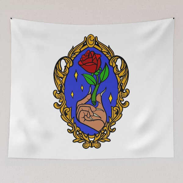 Item preview, Beast Enchanted Rose in Frame in Colour designed and sold by Thingamabobbidi.